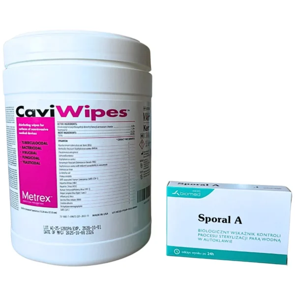 Pakiet Startowy: Dezynfekcja i Sterylizacja (Sporal A 3szt. + CaviWipes)